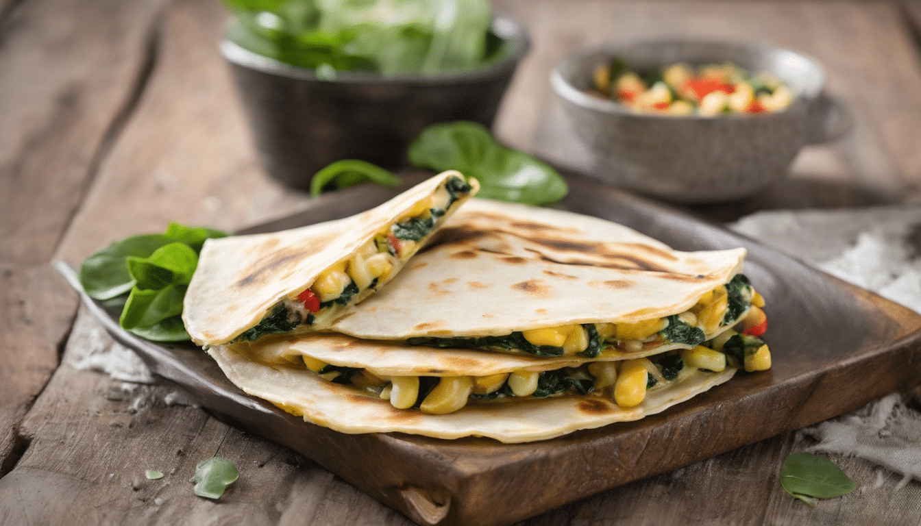 Ackee and Spinach Quesadillas