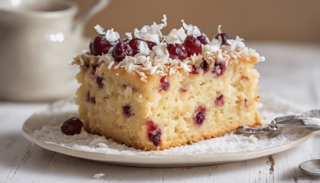 African Cherry Orange and Coconut Cake