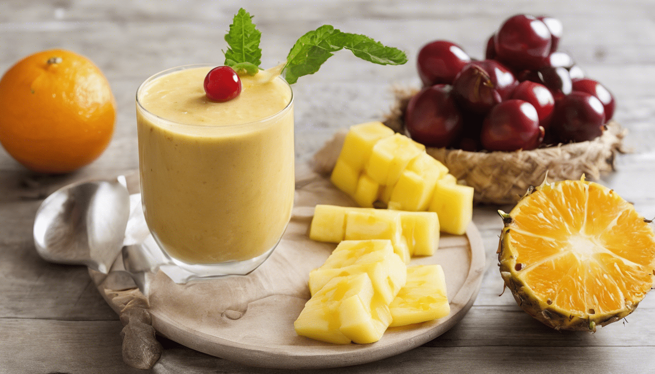 African Cherry, Orange, and Pineapple Smoothie