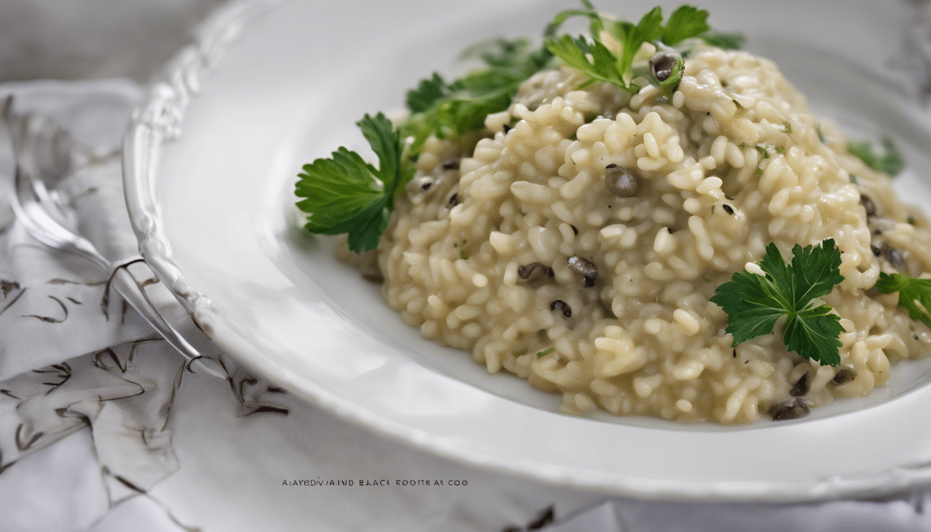 Alexanders and Black Garlic Risotto