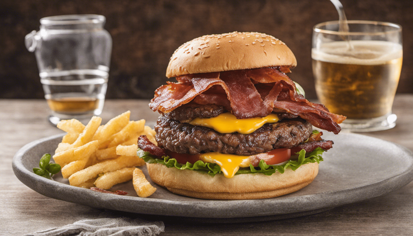 Angus Beef Burger with Bacon and Cheese