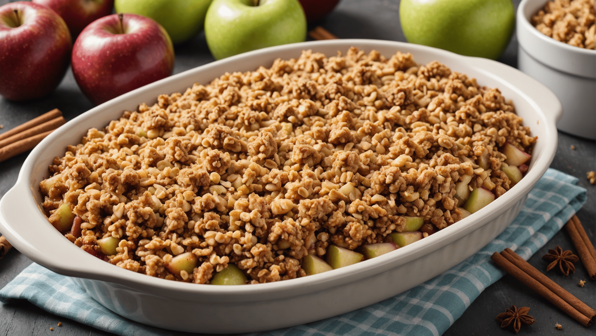 Apple and Myrtle Cinnamon Crumble