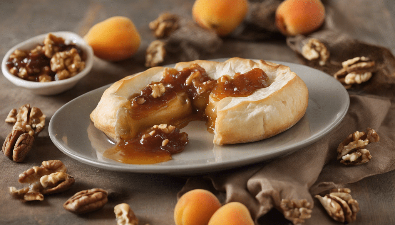 Apricot Preserve and Walnut Baked Brie
