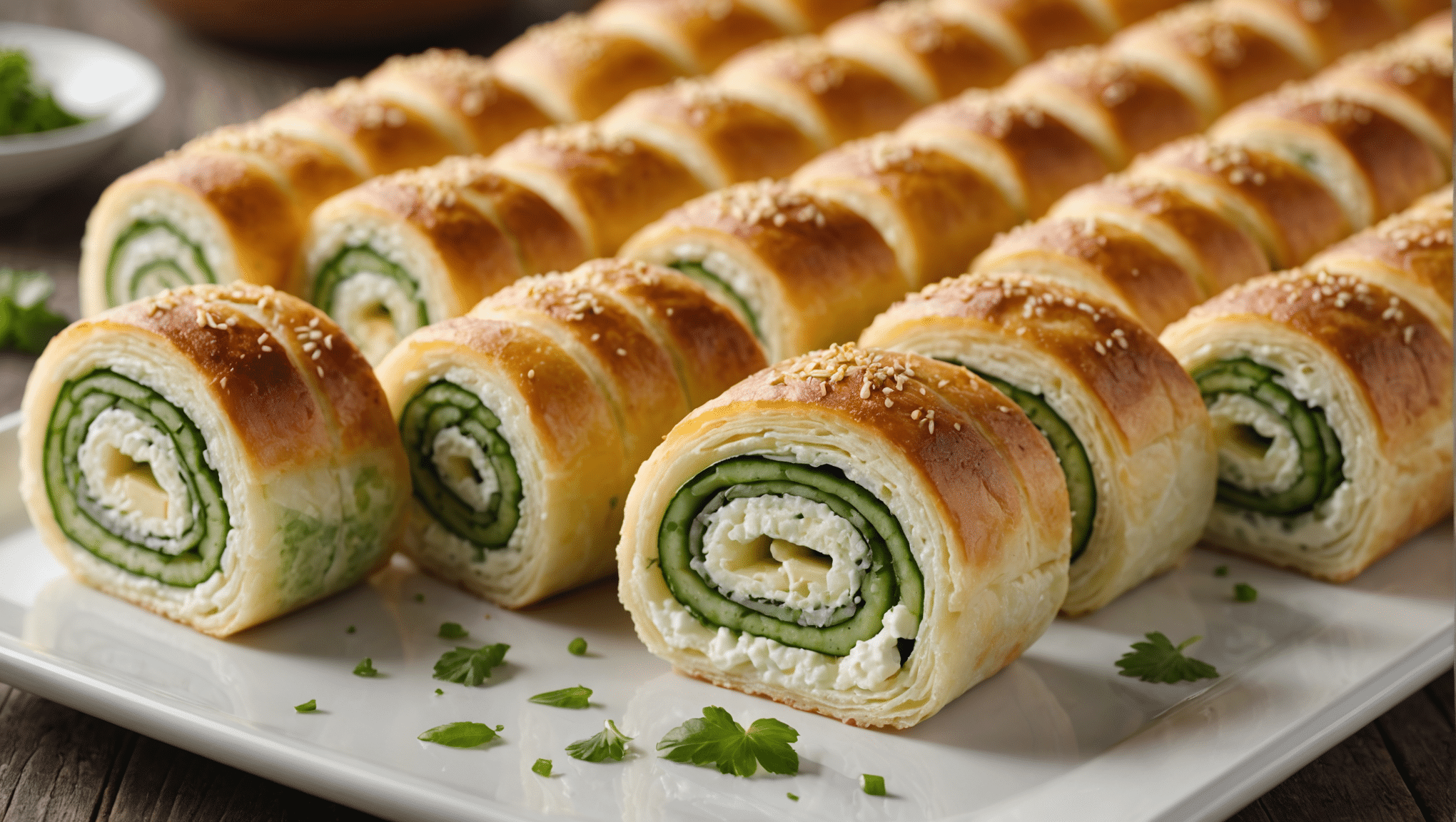 Armenian Cucumber and Cream Cheese Rolls