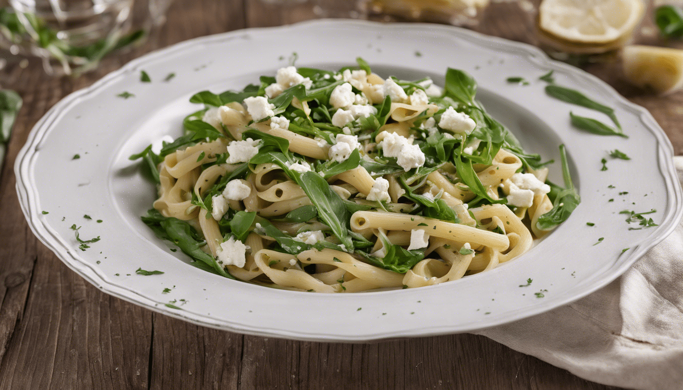 Arugula and Goat Cheese Pasta