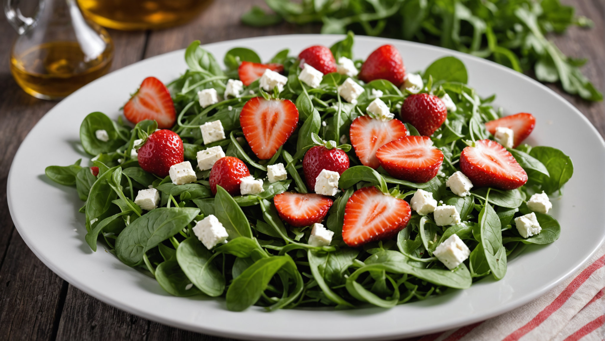 Arugula and Strawberry Salad with Feta