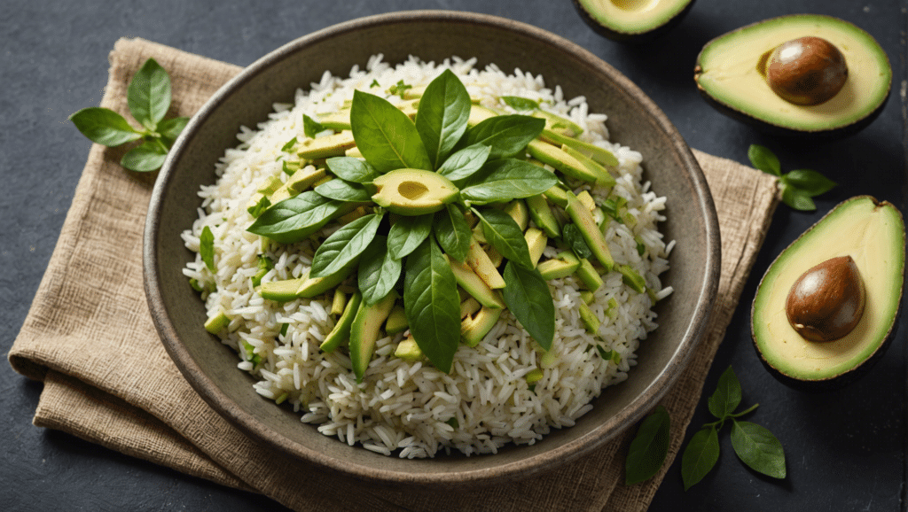 Avocado Leaf Infused Rice