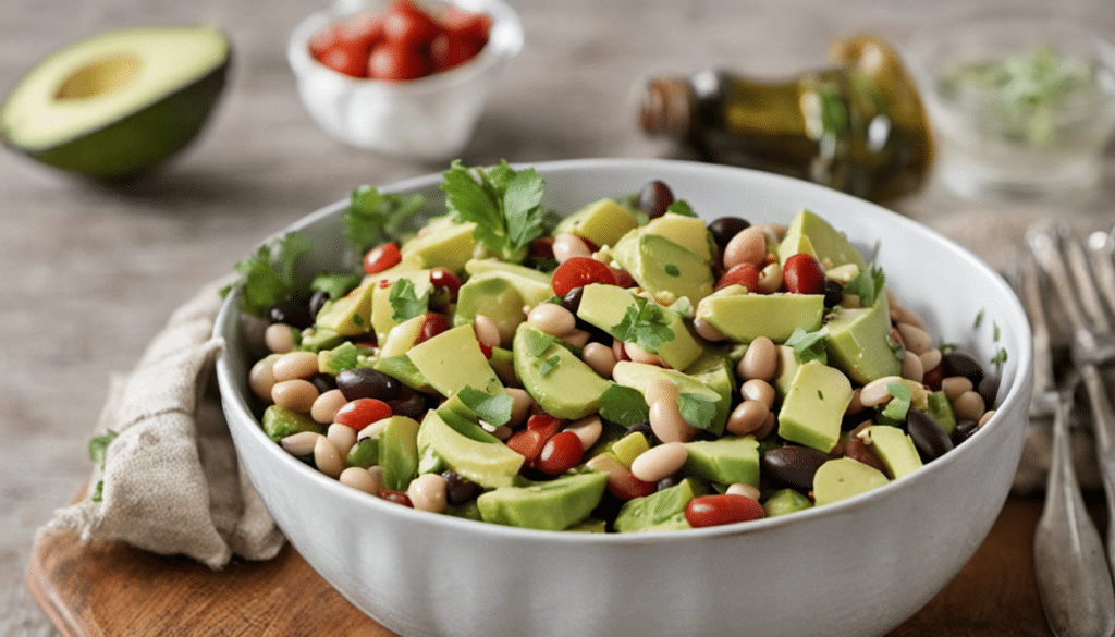 Avocado and Bean Salad with Lime Dressing