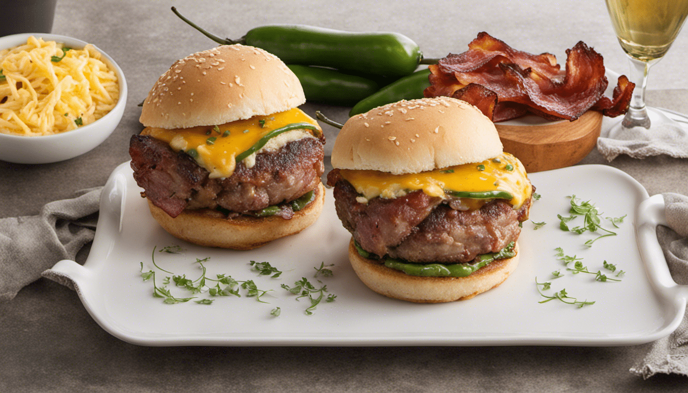 Bacon-Wrapped Jalapeno Popper Stuffed Burgers