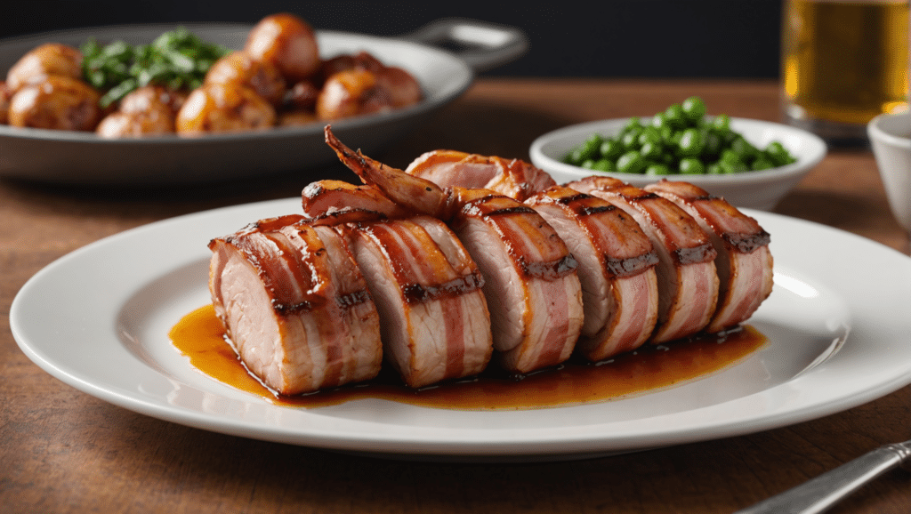 Bacon-Wrapped Maple-Glazed Rabbit Loin - Your Gourmet Guru