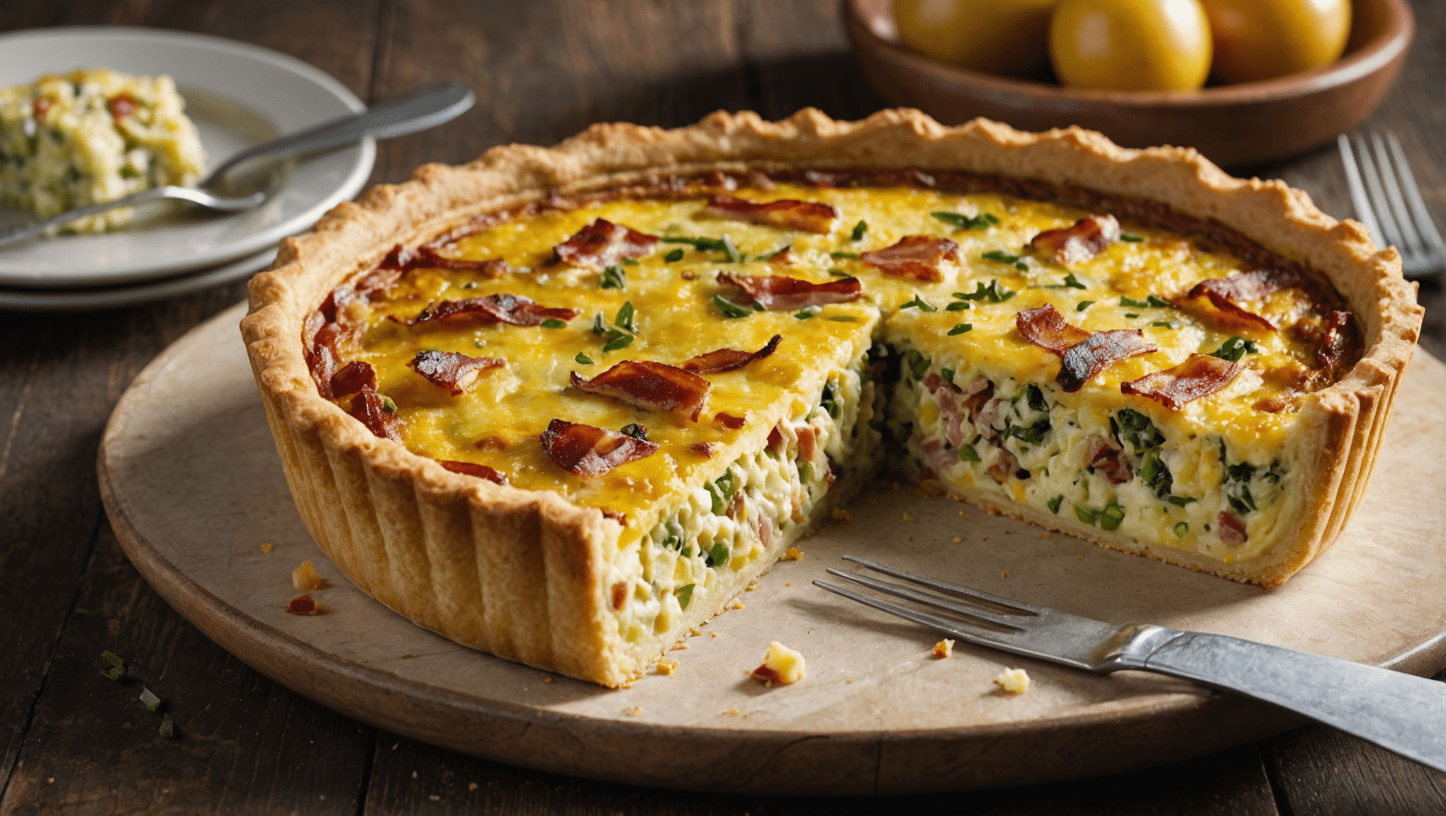 Bacon and Leek Quiche