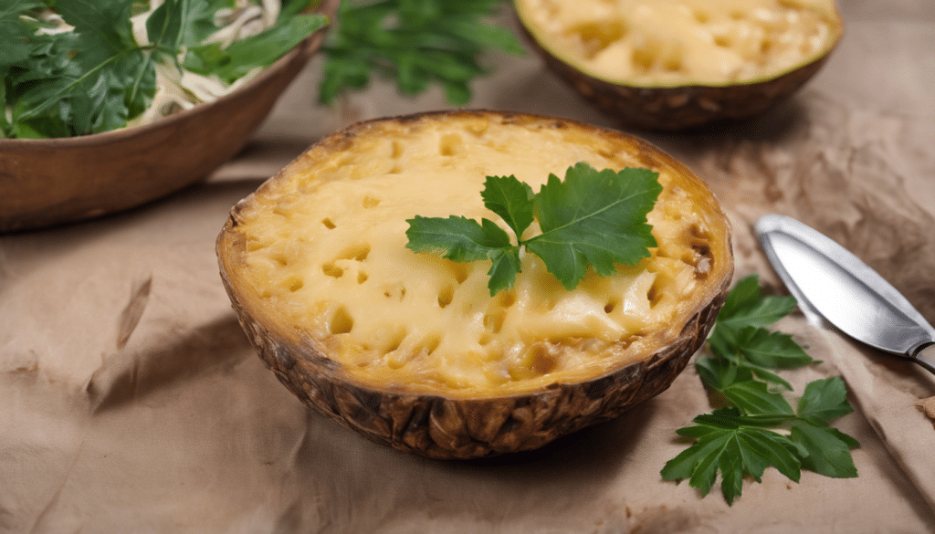 Baked Breadfruit with Cheese