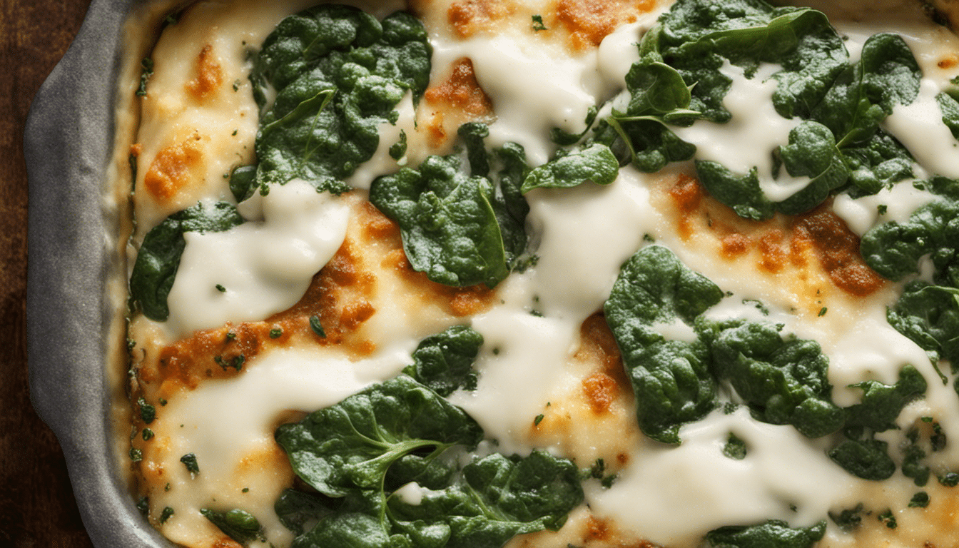 Baked Caigua with Mozzarella and Spinach