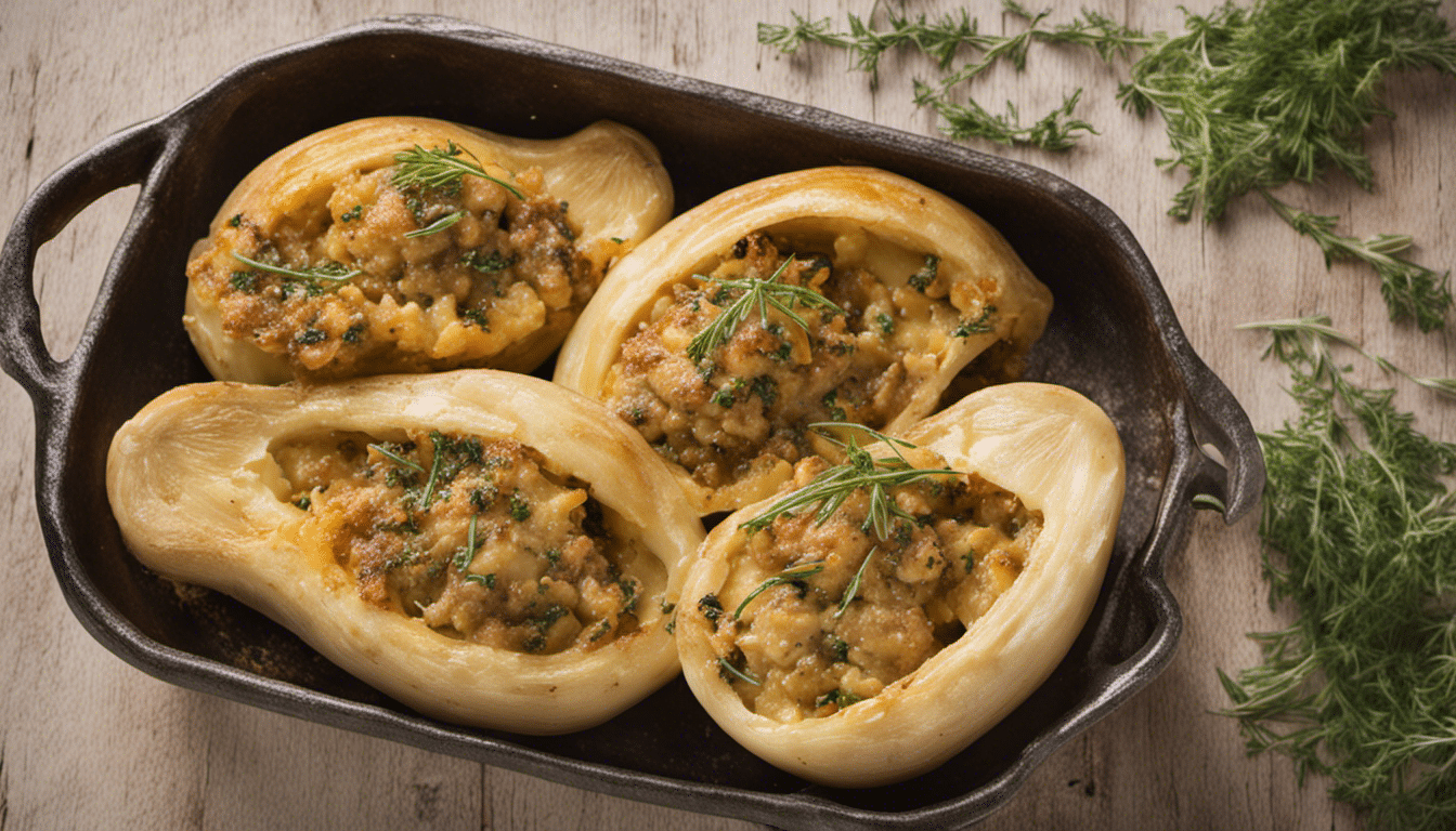 Baked Calabash with Cheese and Herbs