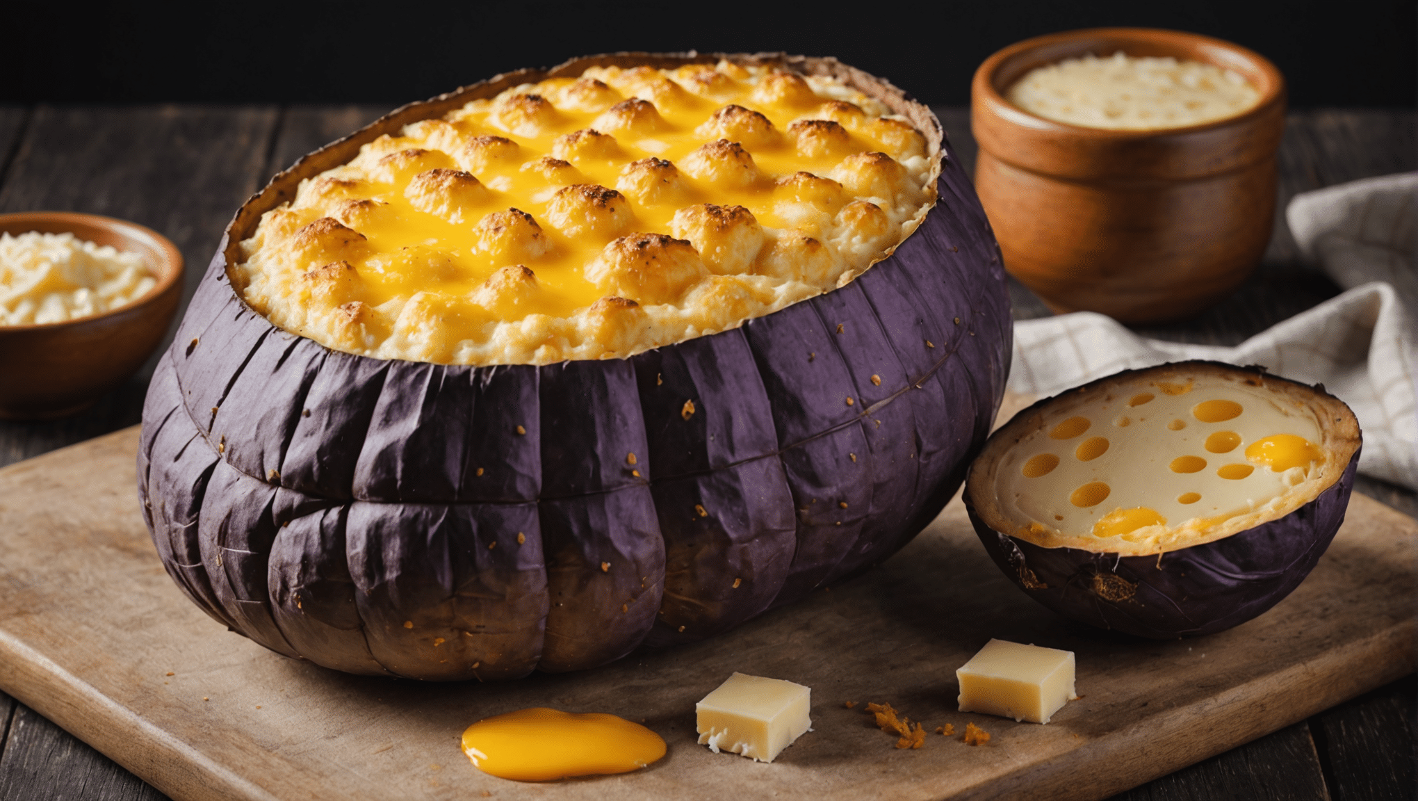 Baked Giant Taro with Cheese