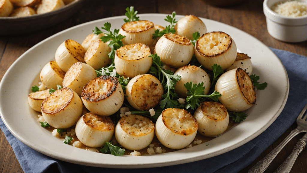 Baked Prairie Turnips with Parmesan Cheese