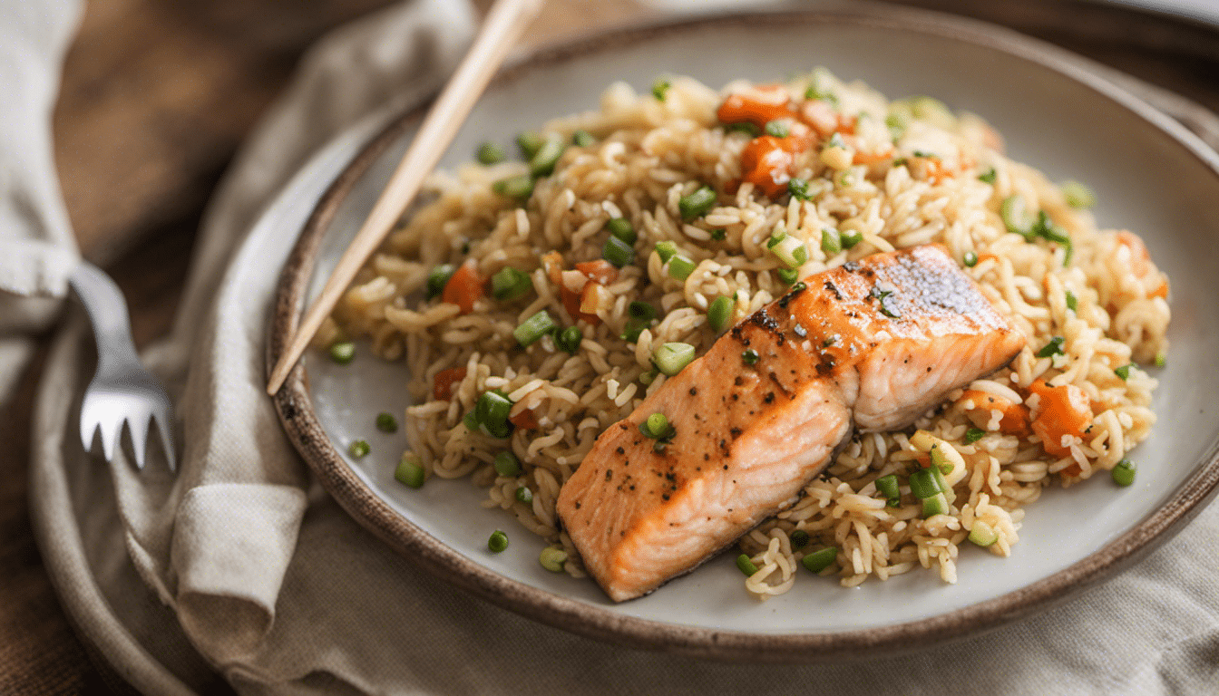 Baked Salmon Fried Rice