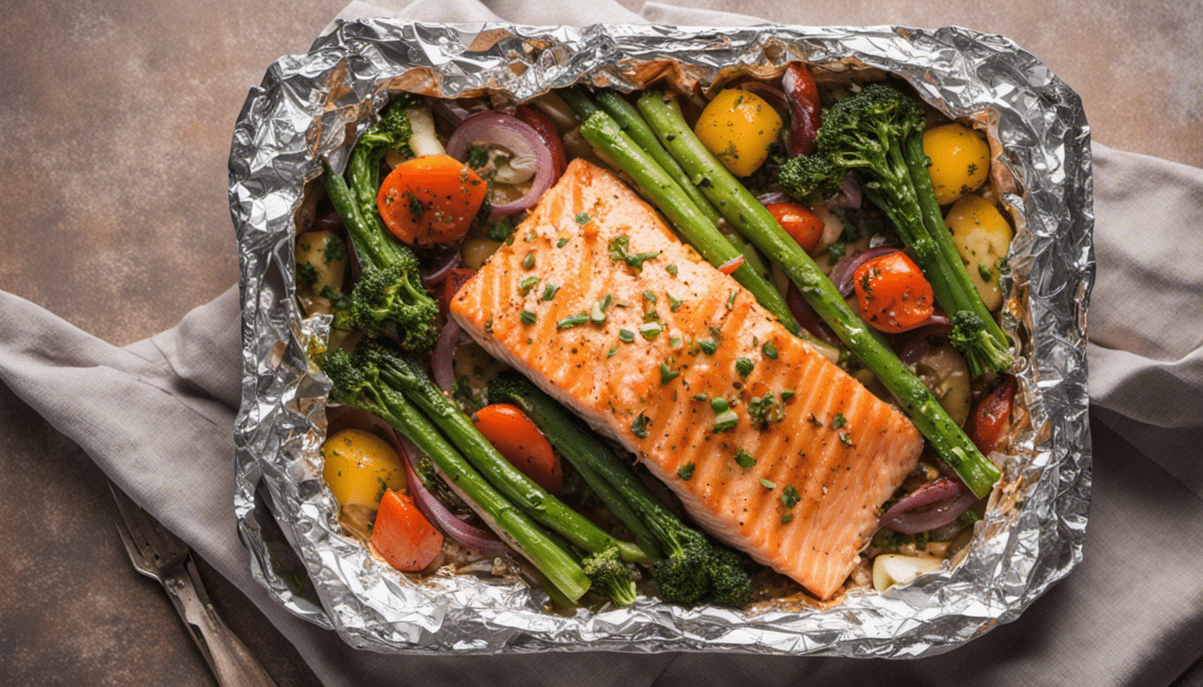 Baked Salmon in Foil with Vegetables