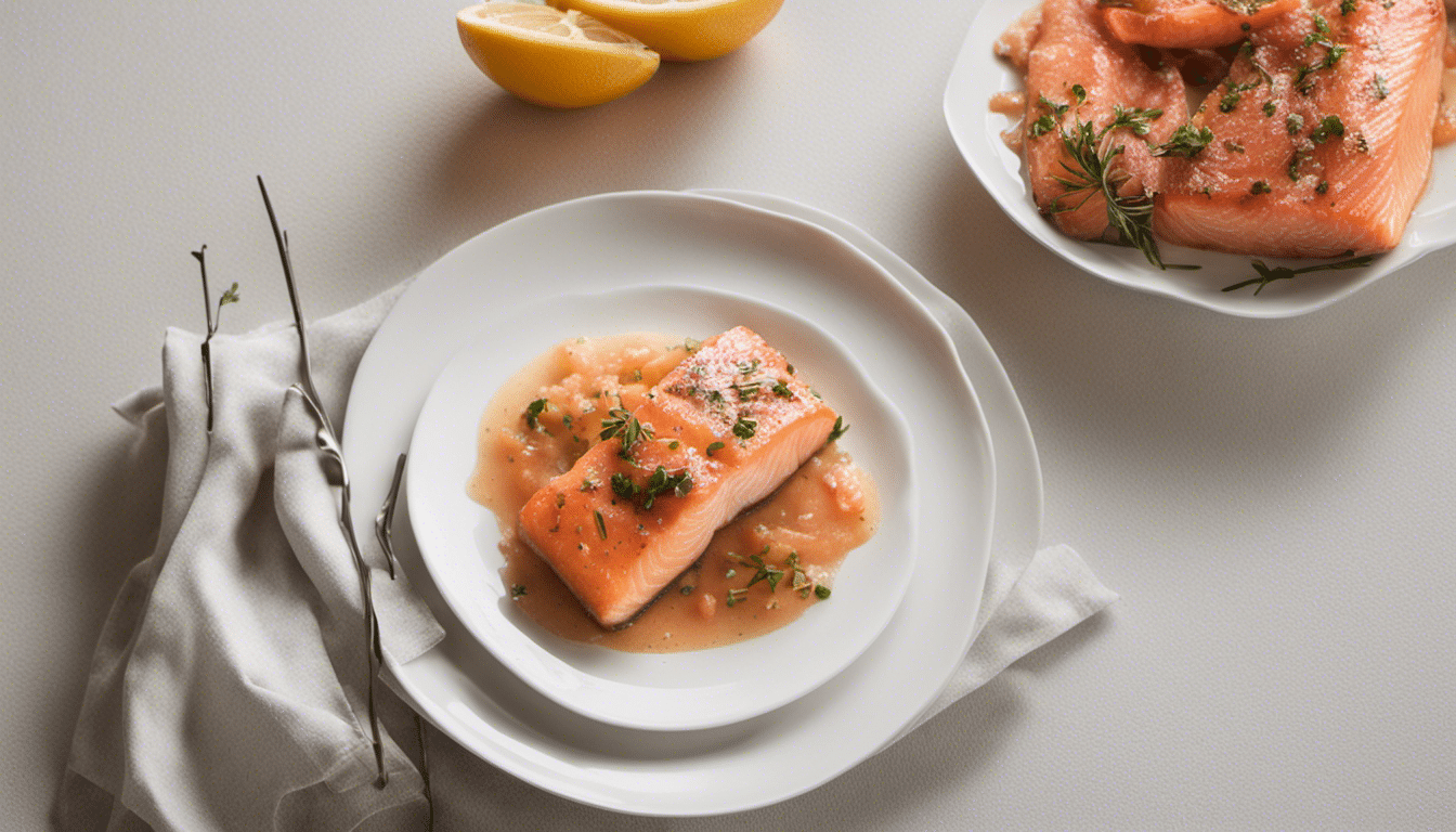 Baked Salmon with Shallot Grapefruit Sauce