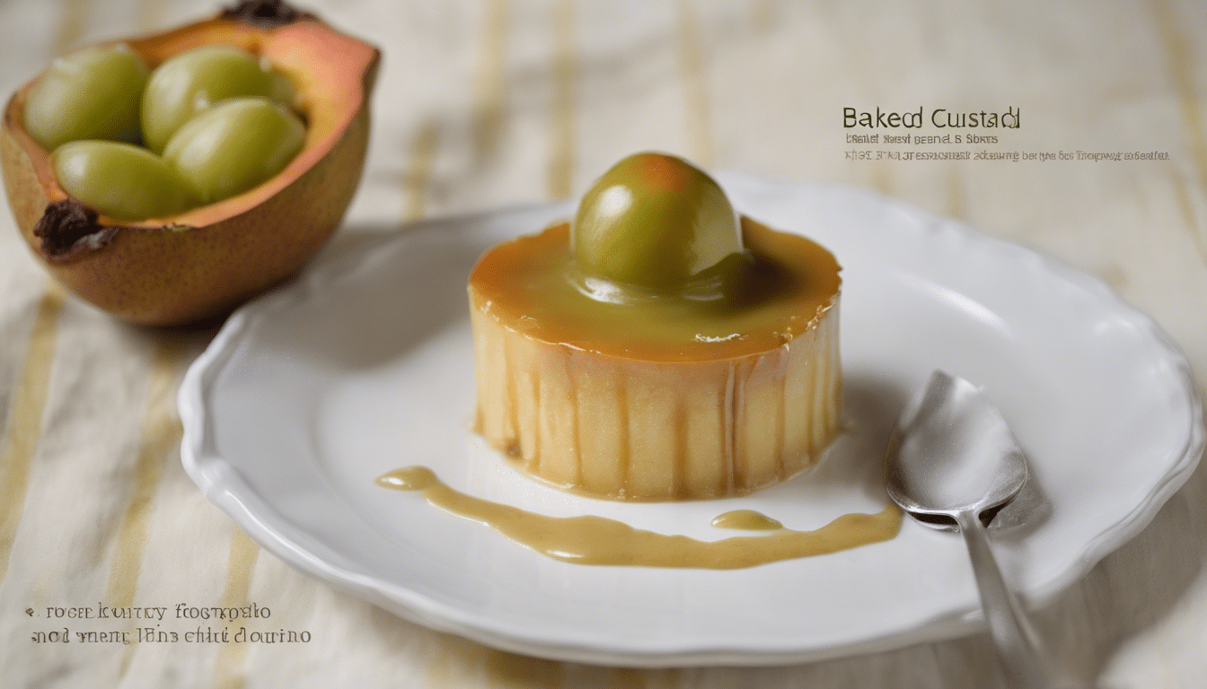 Baked Sapote Custard