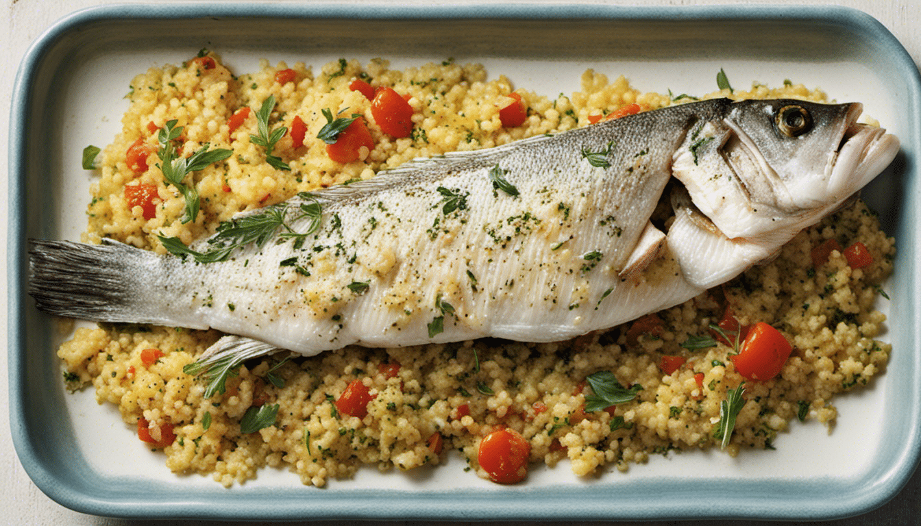 Baked Sea Bass with Herbed Couscous