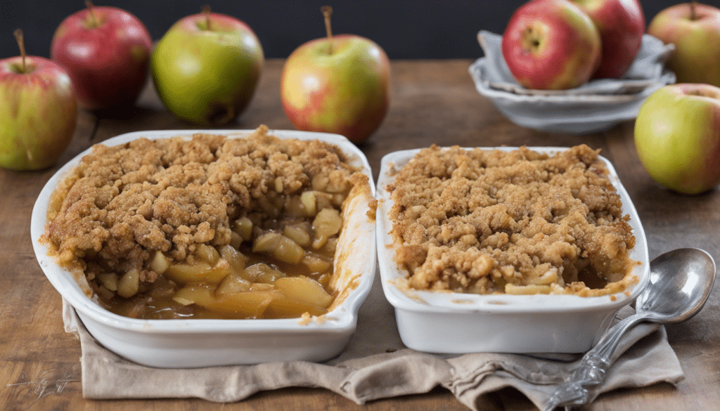 Baked White Sapote and Apple Crumble