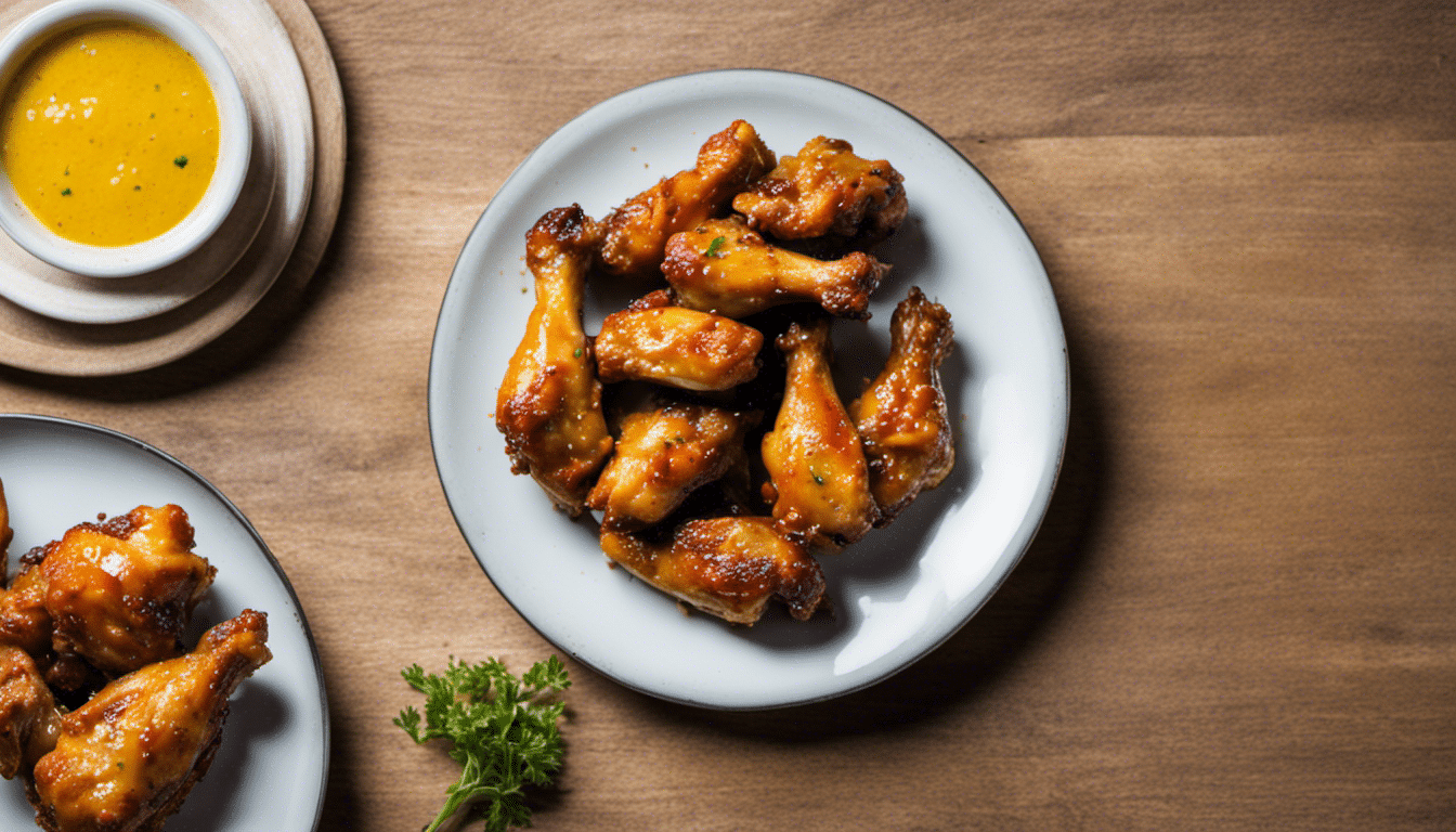 Baked Yellow Mustard and Honey Chicken Wings
