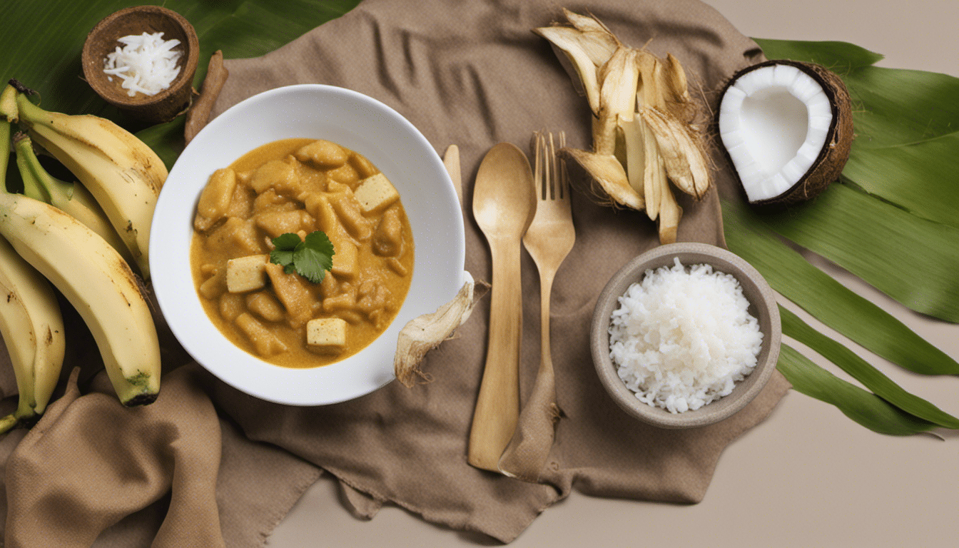 Banana Pith and Coconut Milk Curry