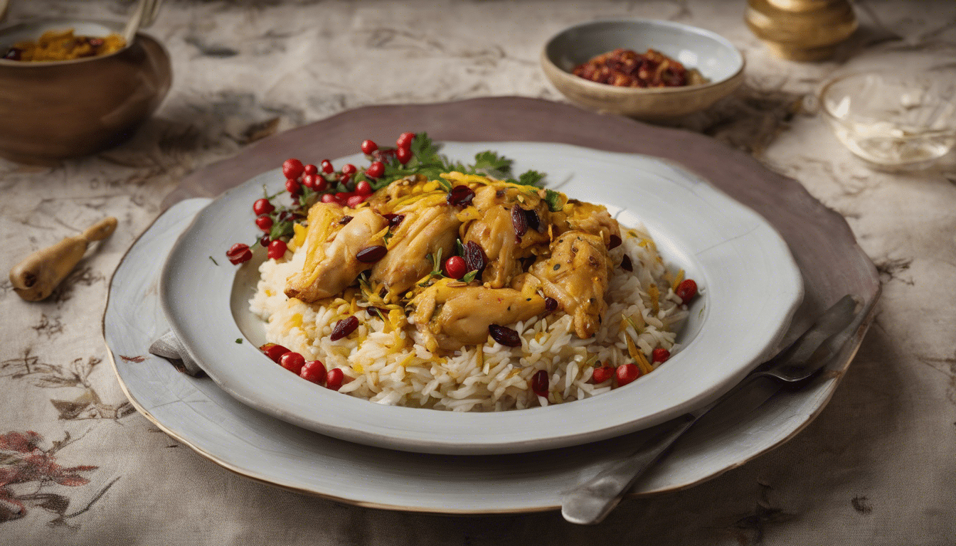 Barberry Rice with Saffron Chicken