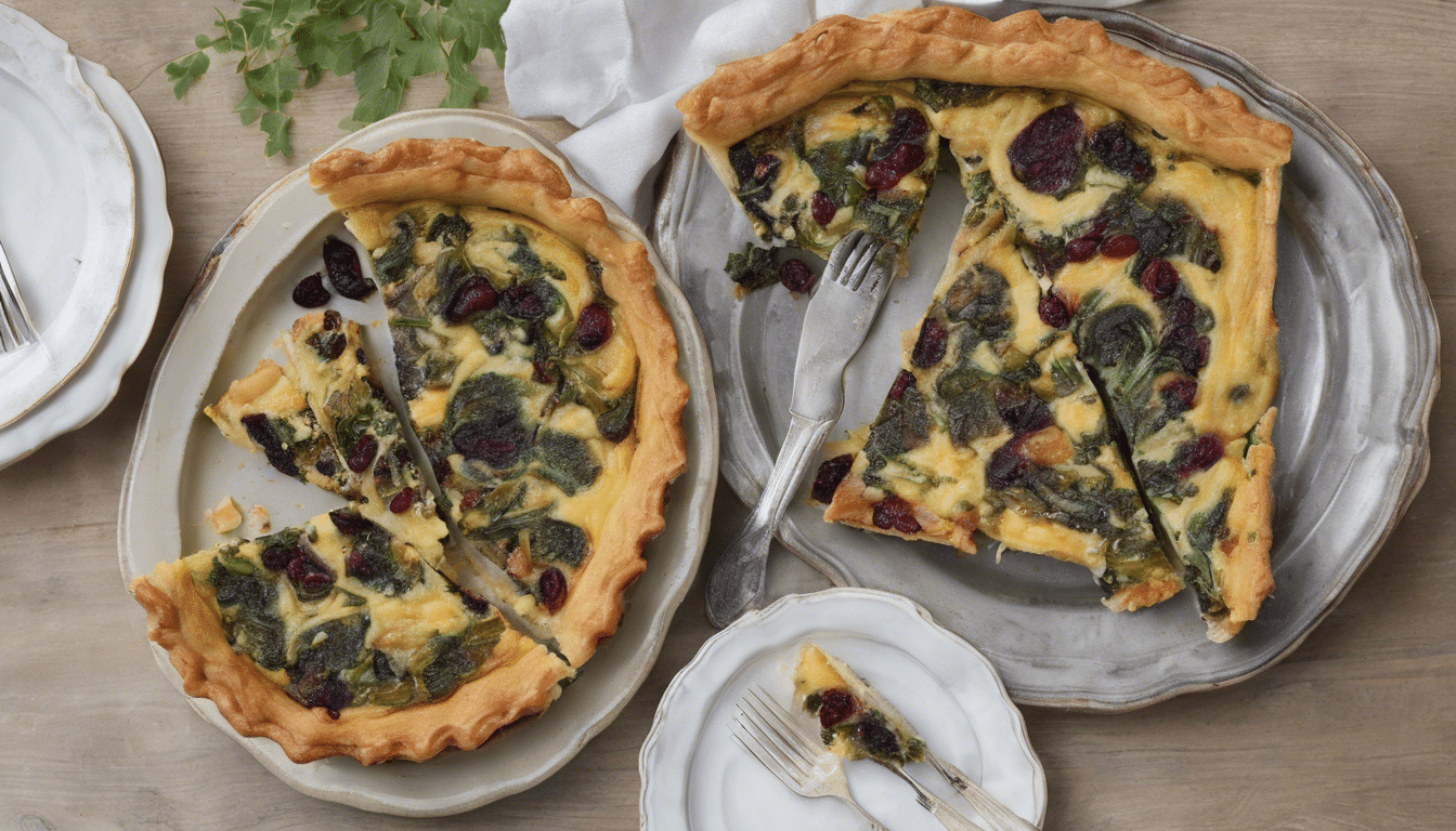 Barberry and Bitter Greens Quiche