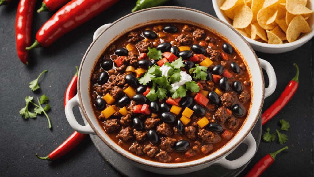 Beef Chili with Black Beans and Cayenne Pepper