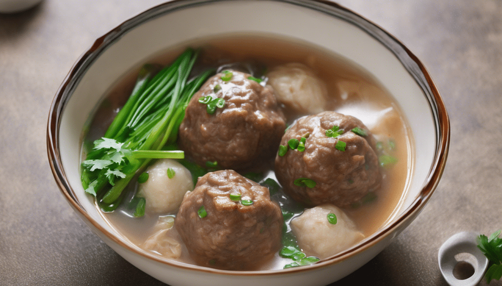 Beef Meatballs in Fermented Tofu Soup
