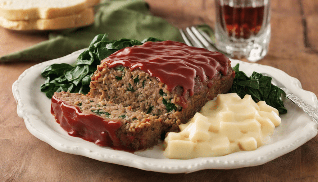 Beef Meatloaf with Spinach and Cheese