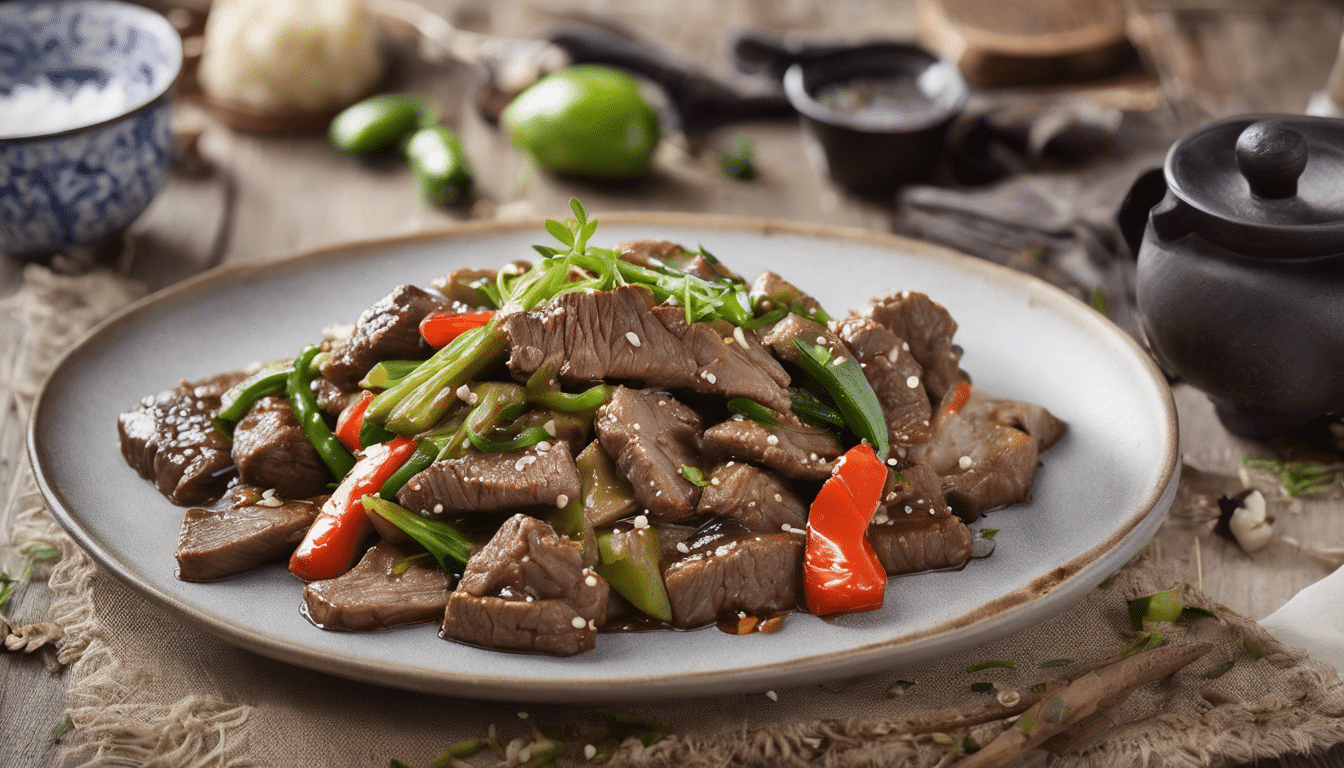 Beef-Stir-Fry-with-Water-Pepper-and-Ginger