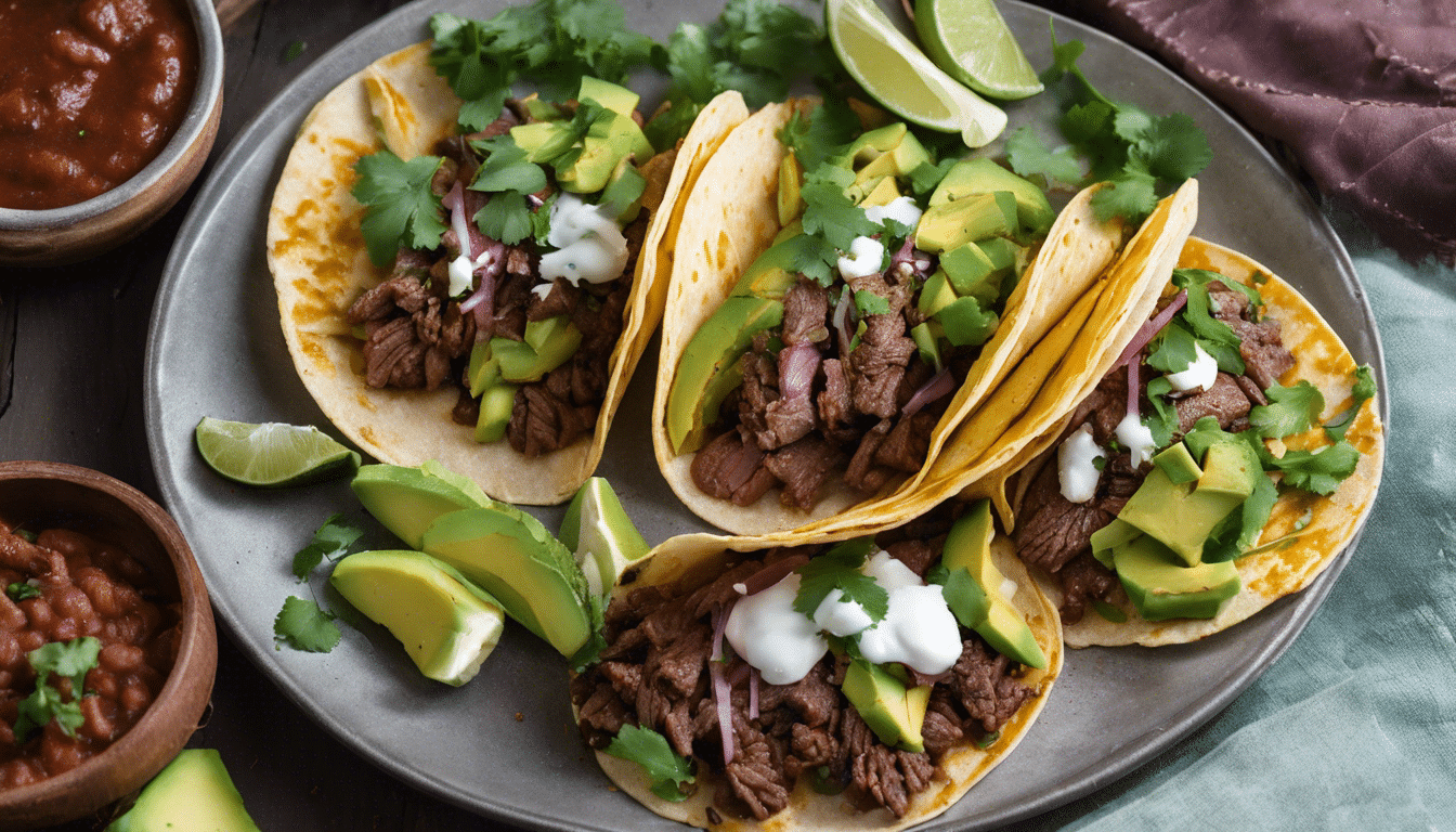 Beef Tacos with Papalo and Avocado - Your Gourmet Guru