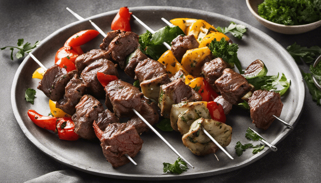 Beef and Vegetable Kebabs with Marinade