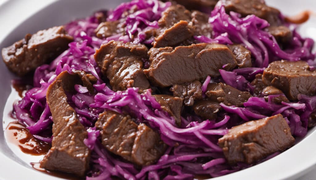 Beef with Red Cabbage