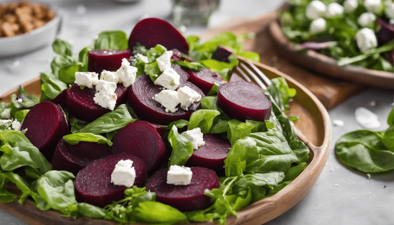 Beet and goat cheese salad