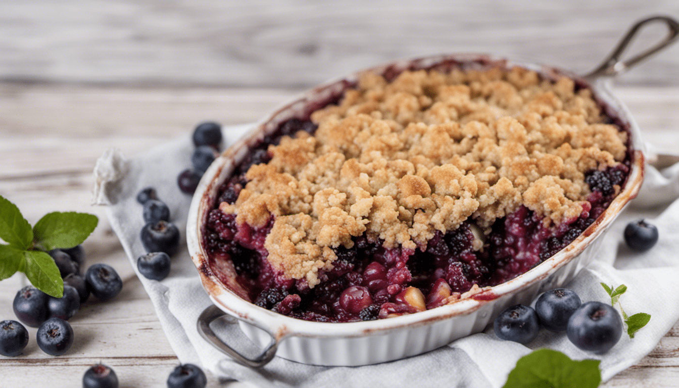 Bilberry and Apple Crumble