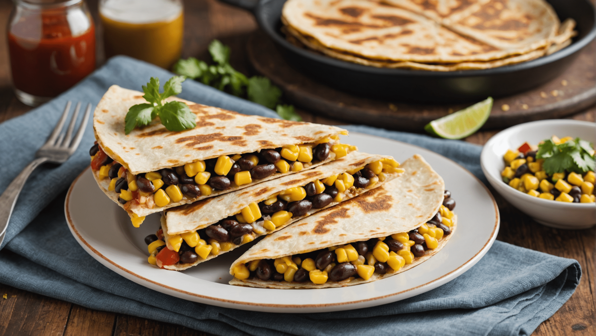 Black Bean and Corn Quesadillas