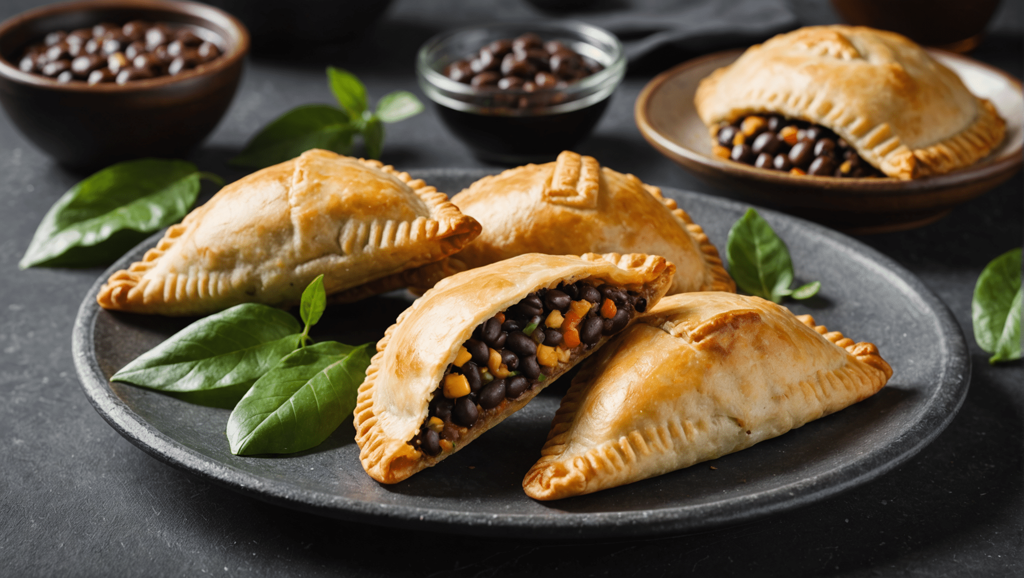 Black Bean and Hoja Santa Empanadas