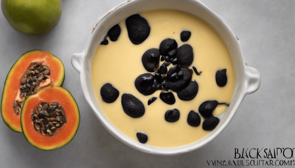 Black Sapote and Vanilla Bean Custard