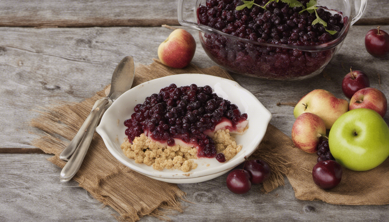 Blackcurrant and Apple Crumble