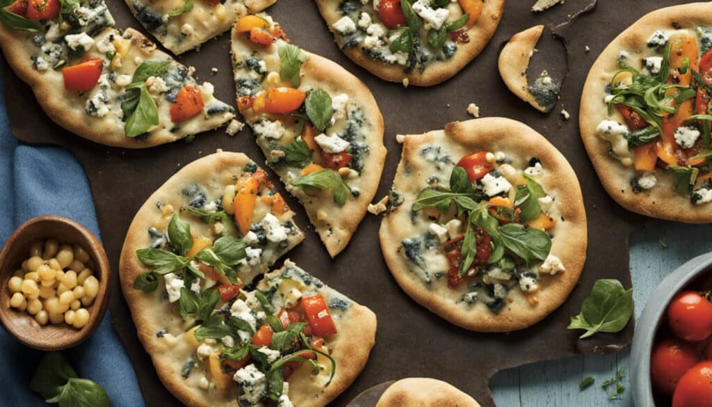 Blue Cheese and Vegetable Flatbreads