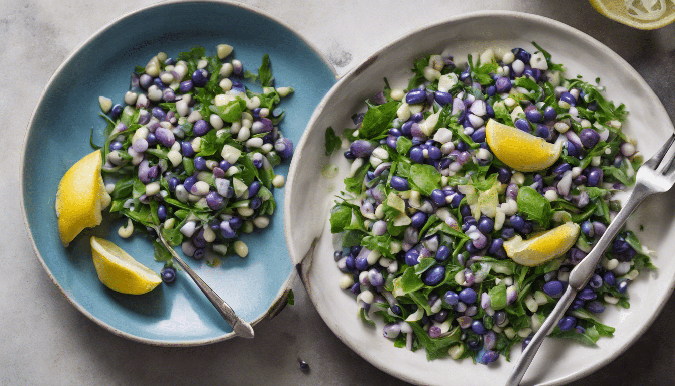 Blue Pea Salad with Lemon Vinaigrette