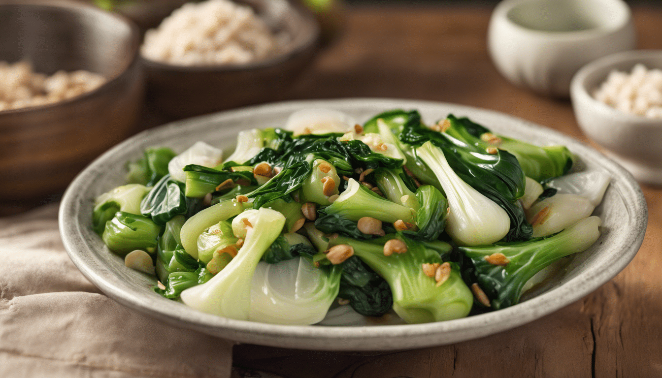 Bok Choy Stir Fry with Garlic and Ginger