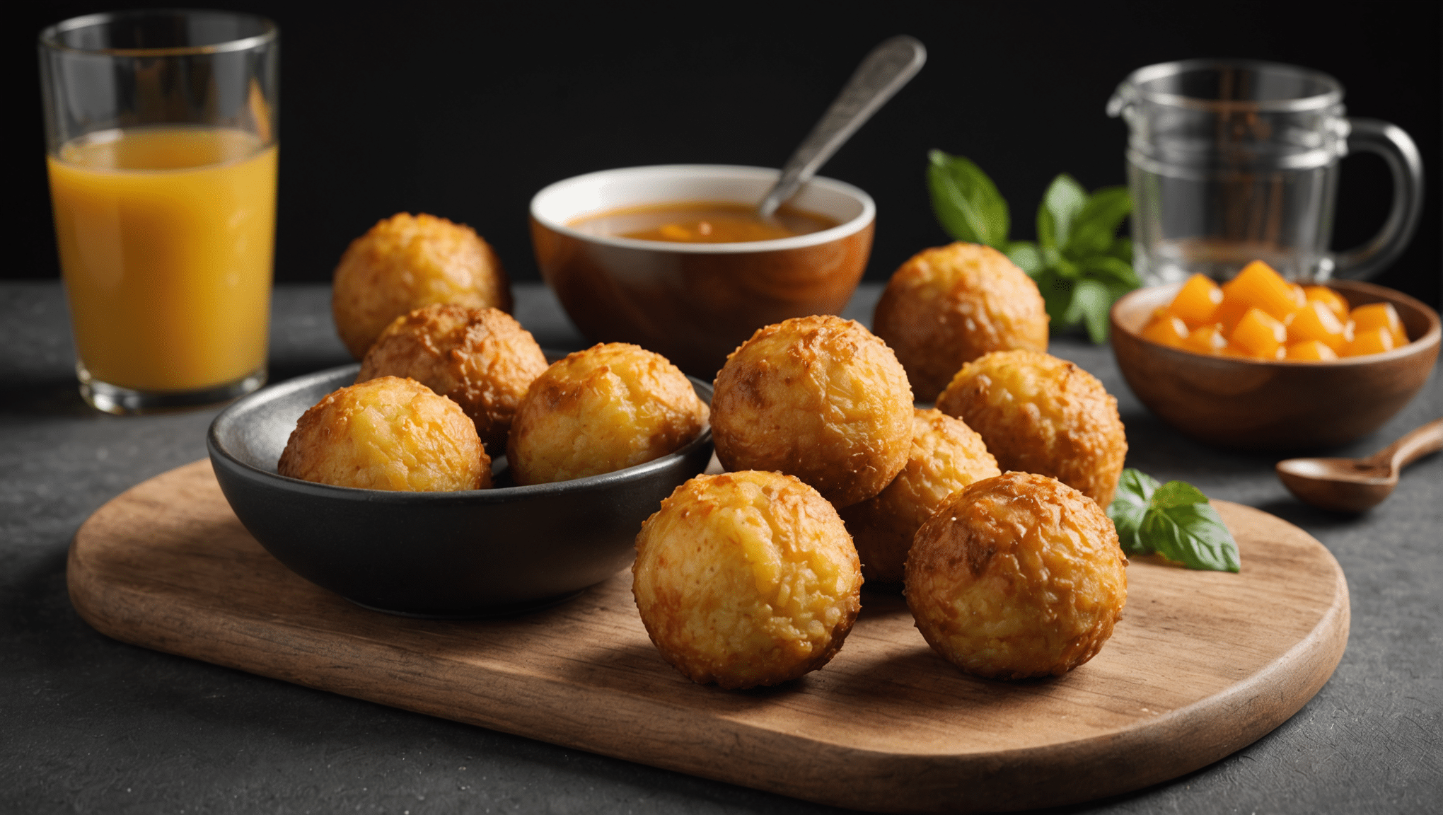 Bolinho de Aipim with Spicy Sauce