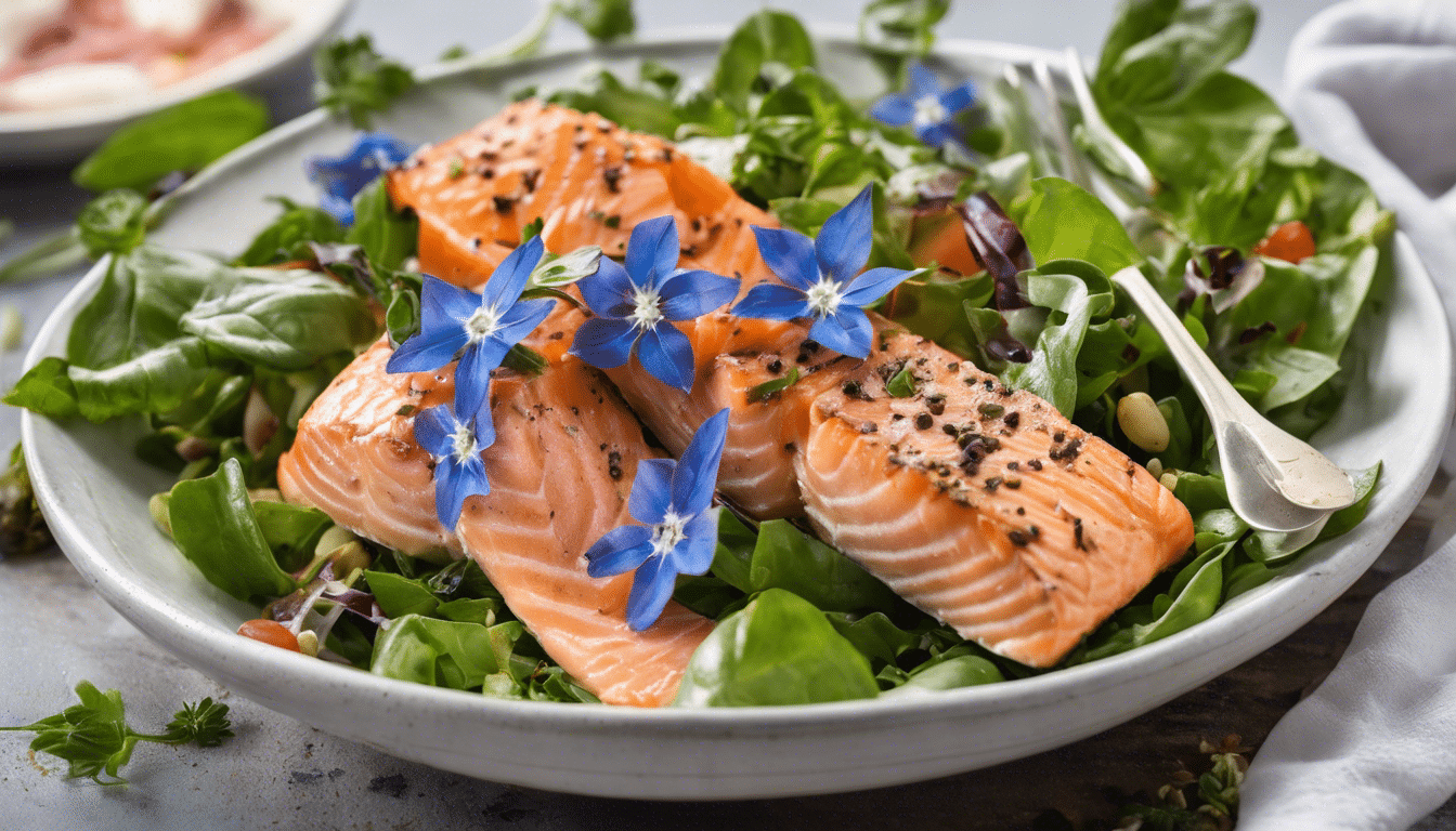 Borage and Salmon Salad