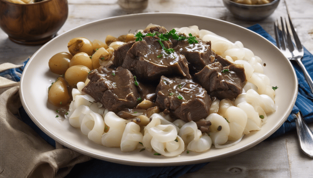 Braised Beef with Pearl Onions