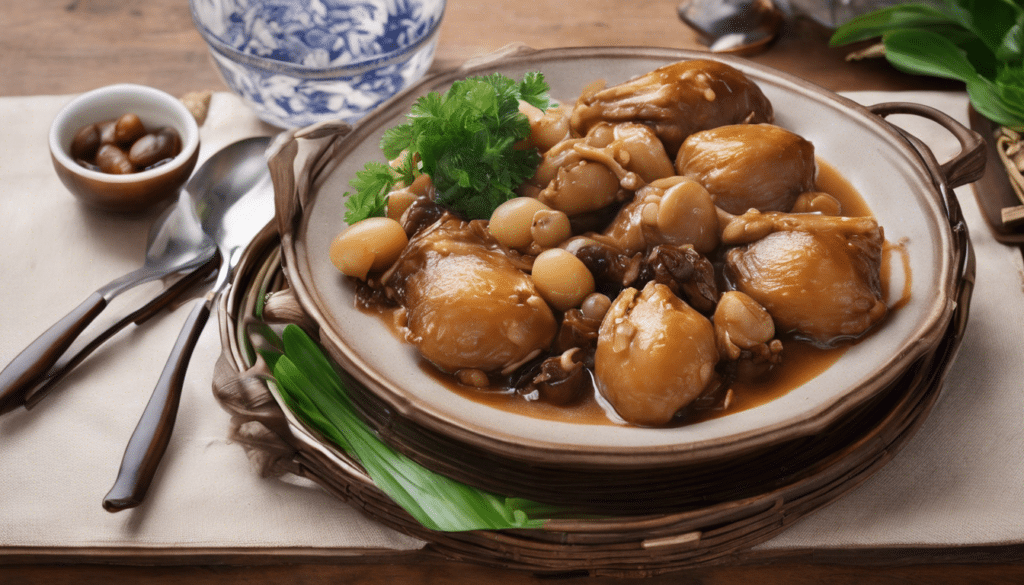 Braised Chicken with Longan